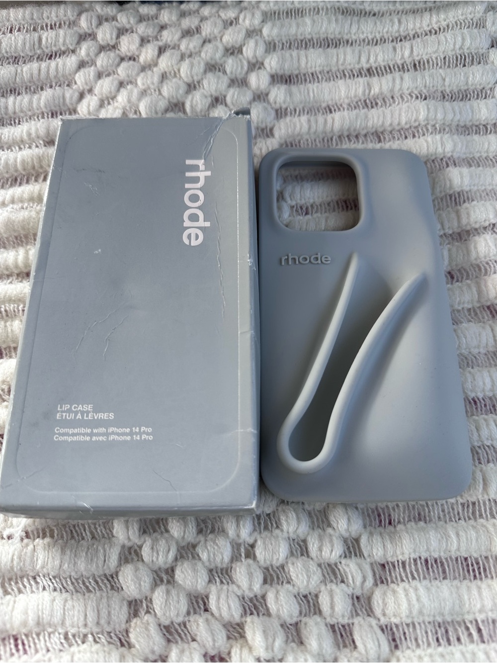 RHODE Silicone Lip Case for iPhone 14 Pro — Gray - Picture 1 of 3